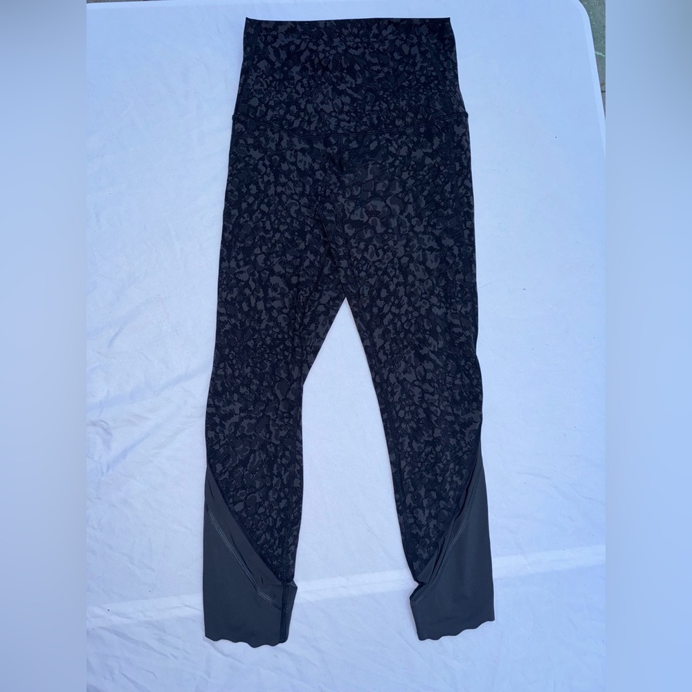 lululemon athletica Black Patterned High-Rise Leggings